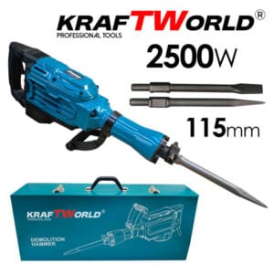Hammer Drill/Gigger/Demolition hammer 2500W with Metal Case – Maximum Power for Heavy-Duty Projects
