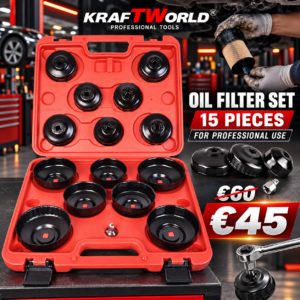 Oil filter set – 15 pieces for professional use