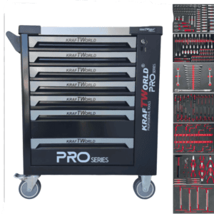 Professional Tool Cabinet KraftWorld PRO 7 Full Drawers – 258 Tools