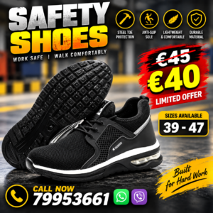 Men's work safety shoes with metal toe cap - model 619
