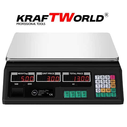 Electronic scale up to 40 kg – Scale with metal plate, with memory for up to 7 items Electronic scale up to 40 kg – Scale with metal plate, with memory for up to 7 items - Image 7