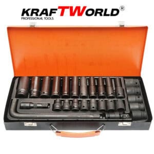 Alternative view of Impact socket set – 1/2″,  27-piece with extension and impact drive