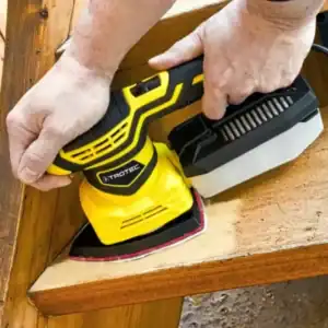 Alternative view of Multifunctional sander 3 in 1 TROTEC PMSS 11-220/ 200W - Sander with accessories in a case 24000 rpm./min. ф165 mm 108mm / 116 mm