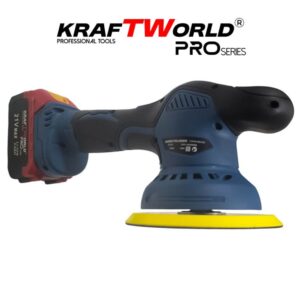 Polisher-Cordless eccentric Ø150 mm KraftWorld 21V with 2 batteries and accessories