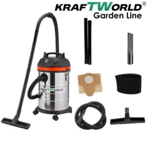 Construction Vacuum Cleaner Kraftworld 3in1 – Dry, Wet and Blowing | 1400W | 30L | IPX4