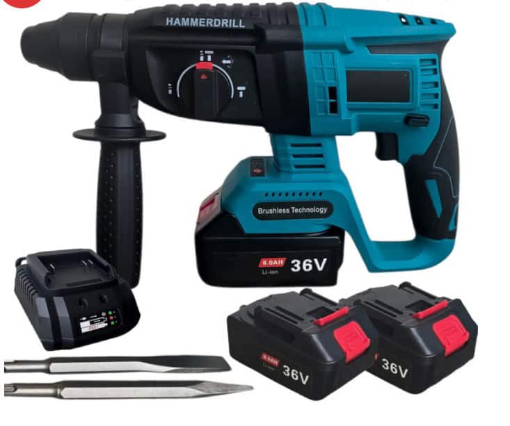 Hammer drill-Brushless cordless 36V, SDS-plus, with awl and chisel Hammer drill-Brushless cordless 36V, SDS-plus, with awl and chisel