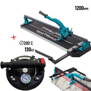 Tile Cutting Machine with Laser Guide 1200mm and Vacuum Suction Cup Ø200mm