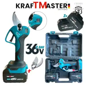 Cordless Vine Shears 36V 8AH KRAFT with spare blade 2 batteries