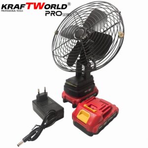Portable Fan Cordless PRO 21V with 2 4Ah batteries