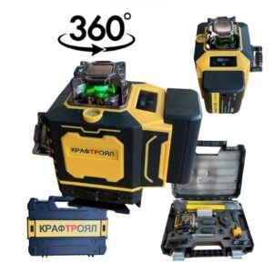 Laser level 4D with 360 degree rotation, 16 lines and display