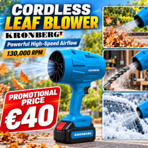 Blow Gun 36V 10.0AH for Leaves Snow Car Wash Barbecue Fire etc. 2 Batteries Powerful Blow Gun KRONBERG