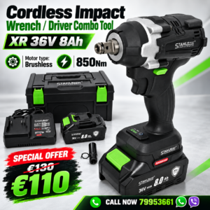 Impact Wrench / Cordless Driver Combo Tool- XR BLACK 36V 8Ah Impact Wrench / Cordless Driver Combo Tool- XR BLACK 36V 8Ah